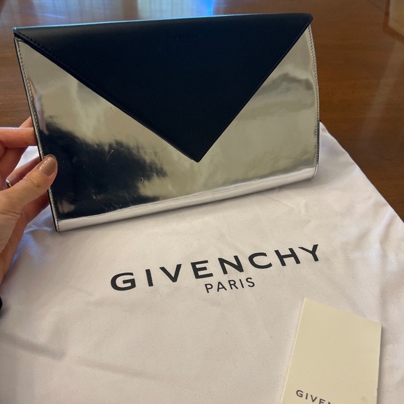 Givenchy metallic envelope clutch